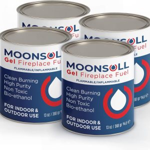 Latas de combustible de gel para cuenco de fuego y chimenea (4 x 13 oz.) Latas de combustible para chimenea de gel para uso en interiores y Latas de combustible de gel para cuenco de fuego y chimenea (4 x 13 oz.) Latas de combustible para chimenea de gel para uso en interiores y
