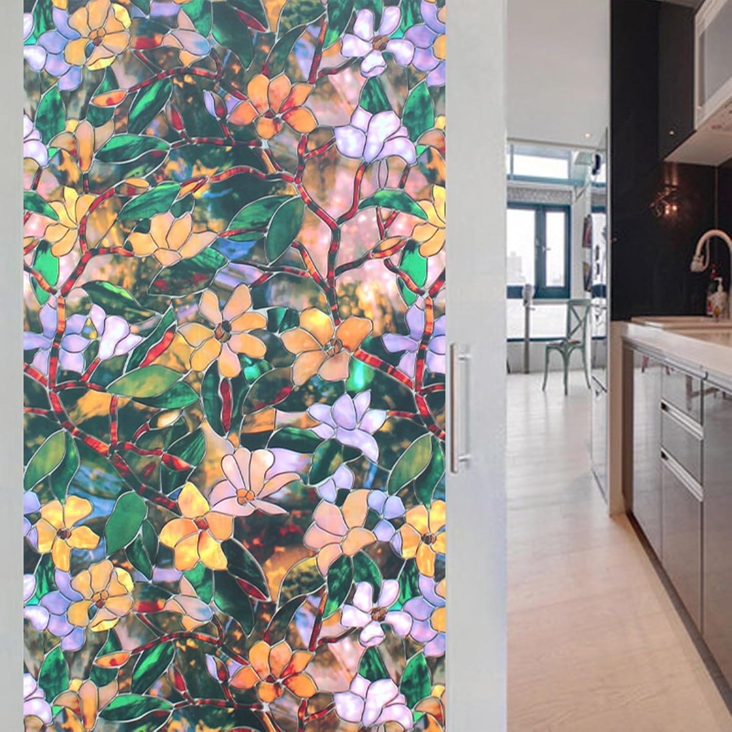 Película de privacidad para ventana, calcomanía decorativa extraíble de vidrio, vinilo 3D con bloqueo solar y UV, calcomanías para ventanas de