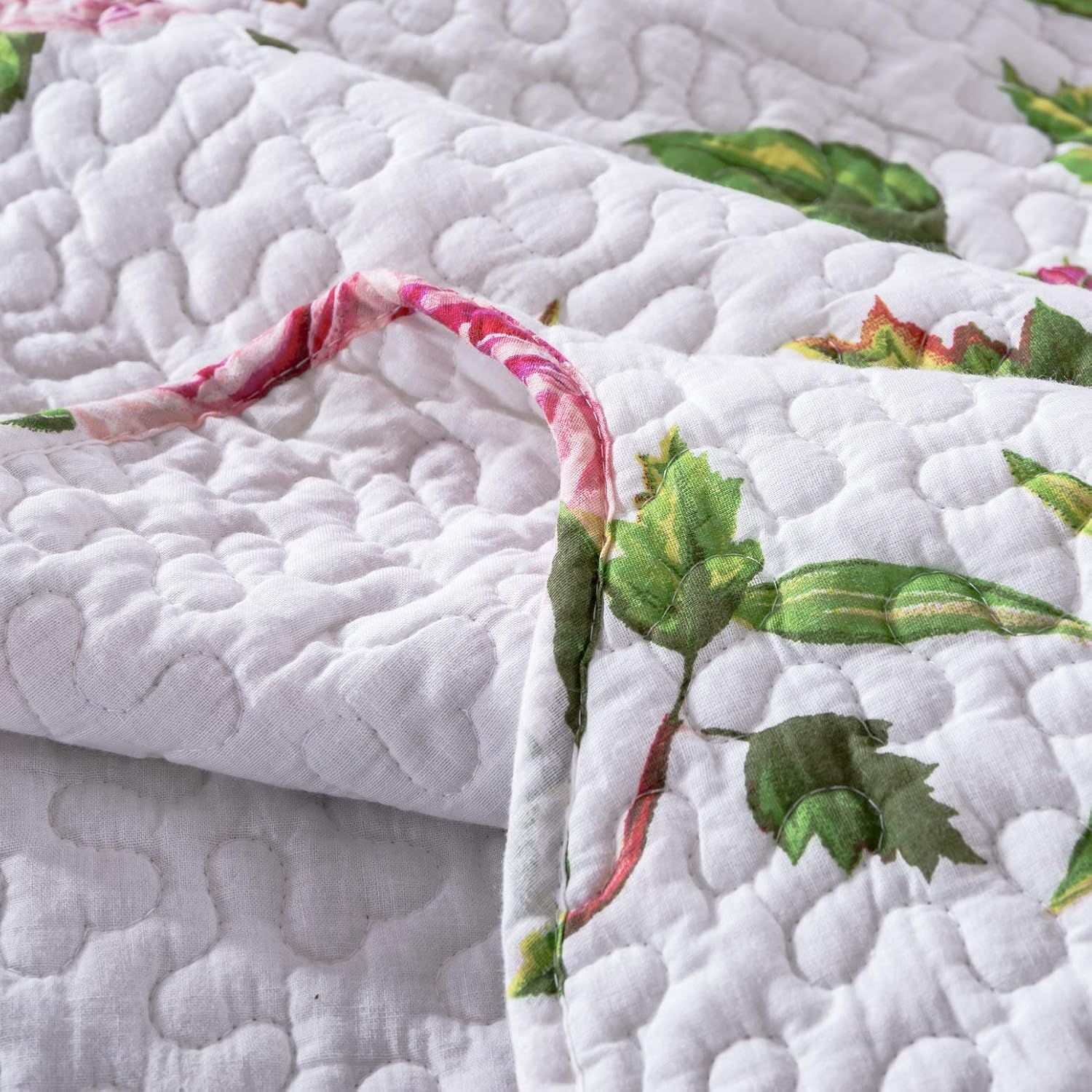 DaDalogy Bedding – Juego de cama floral de 14 piezas en una bolsa, diseño de rosas románticas, juego de sábanas bajeras y encimeras con funda de