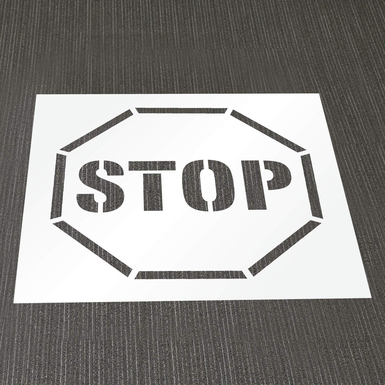 SmartSign Plantilla reutilizable “Stop”  Plástico de 24 x 24 pulgadas