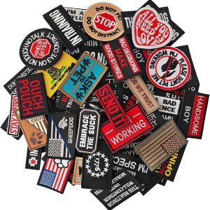 Paquete de 20 parches tácticos de moral al azar, juego de parches tácticos bordados completos, parche moral con gancho y bucle para gorras, Paquete de 20 parches tácticos de moral al azar, juego de parches tácticos bordados completos, parche moral con gancho y bucle para gorras,