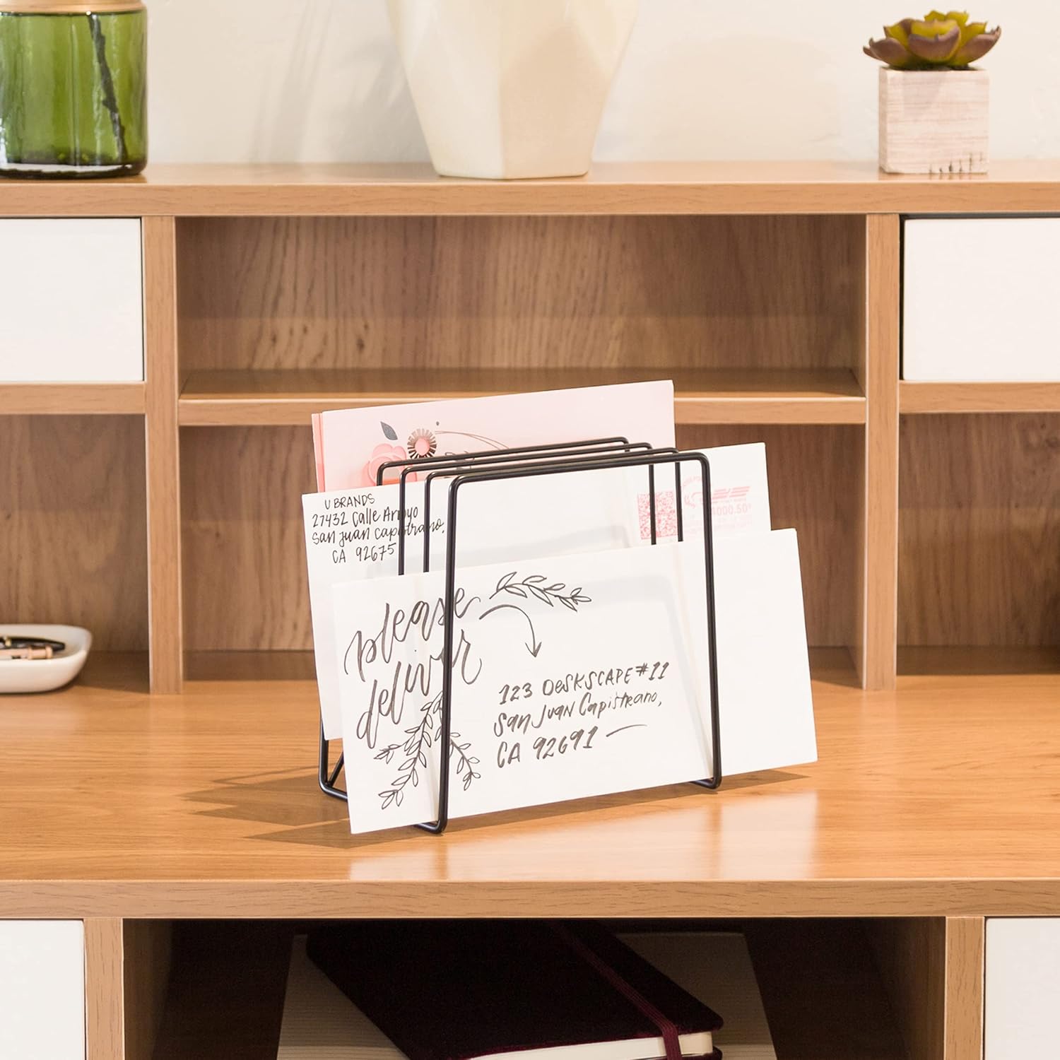 U Brands Vena Desk Organization – Clasificador de letras negro mate
