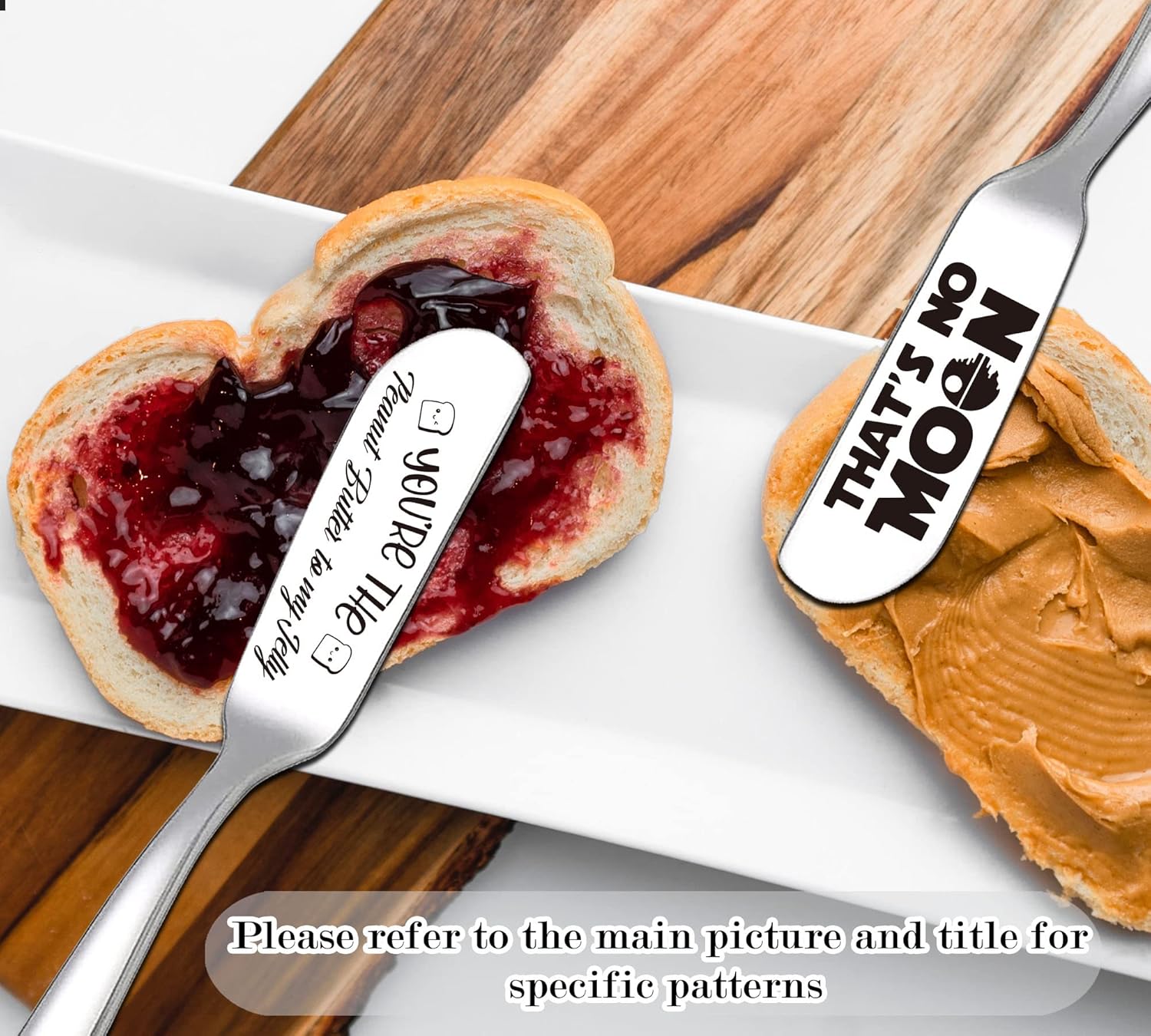 No Such Thing As Too Much Butter – Divertido cuchillo de mantequilla, cuchillos grabados de acero inoxidable para esparcidor de mantequilla de maní