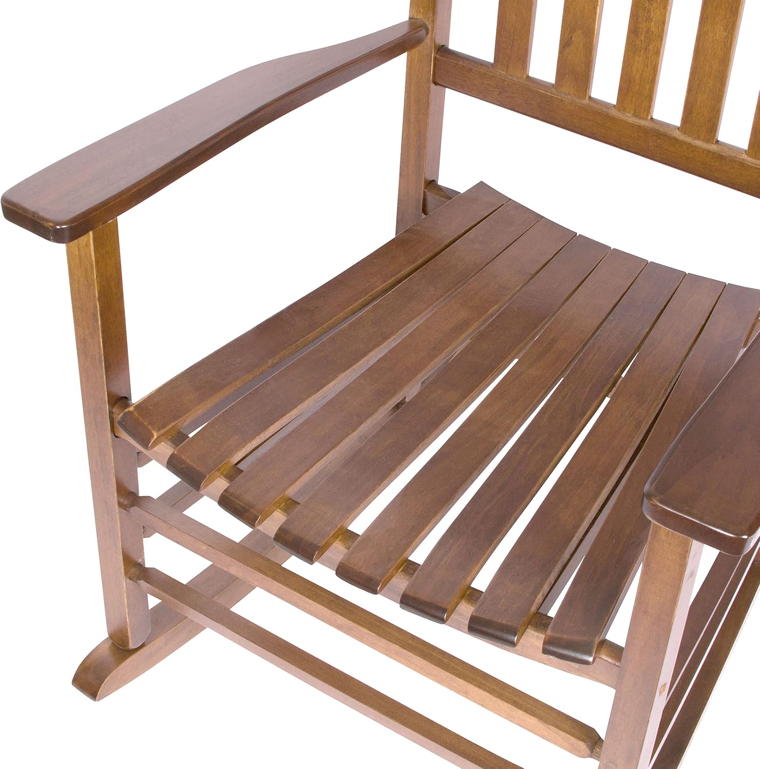 Shine Company Vermont – Juego de 2 mecedoras para porche delantero al aire libre, color roble