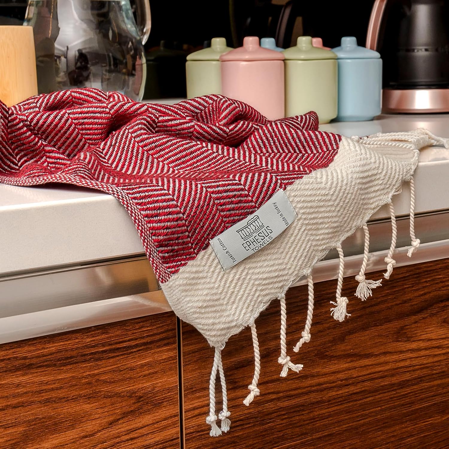 EPHESUS TOWELS Juego de 2 toallas de mano, 18 x 30 pulgadas, algodón turco, toalla de mano turca en espiga para baño, cocina, invitados, cara,