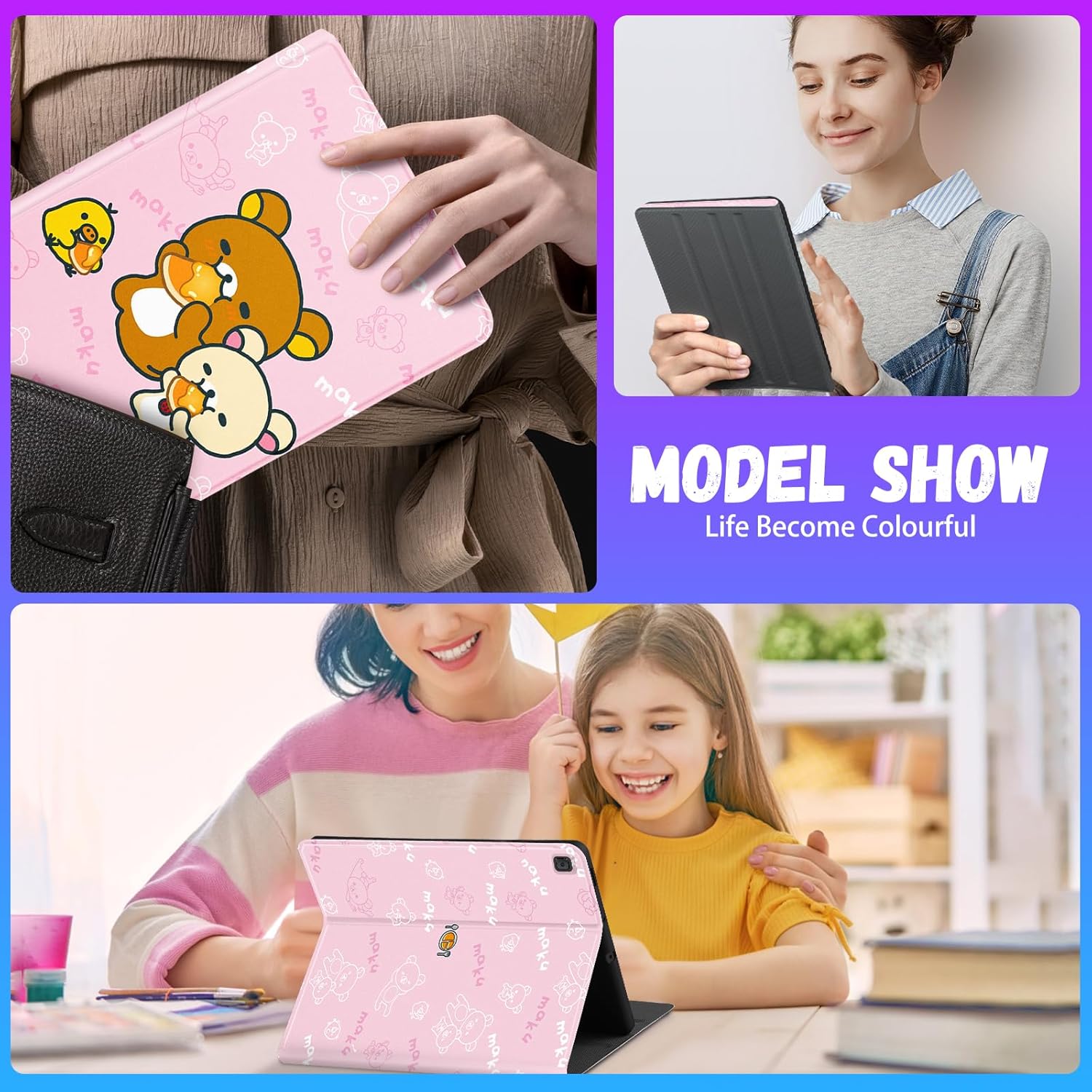 Besoar Funda para Galaxy Tab S6 Lite de 10.4 pulgadas 20202022 para niñas, niños, adolescentes, niños y mujeres, lindo diseño de dibujos animados