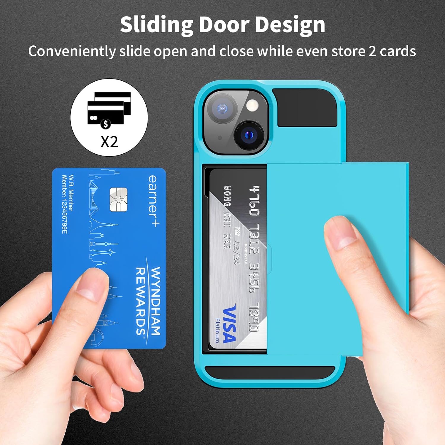 Funda protectora para iPhone 15 para iPhone 15, funda protectora para teléfono para mujeres y hombres, resistente a los golpes, antiarañazos, ranura