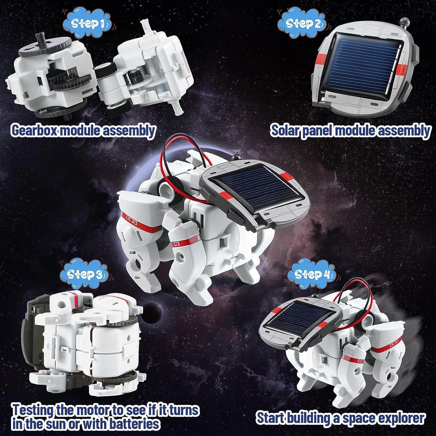 STEM Toys Proyectos para niños de 8 a 12 años, kits de ciencia, robot solar, juguetes espaciales, regalos para niños de 8 a 14 años, experimentos de