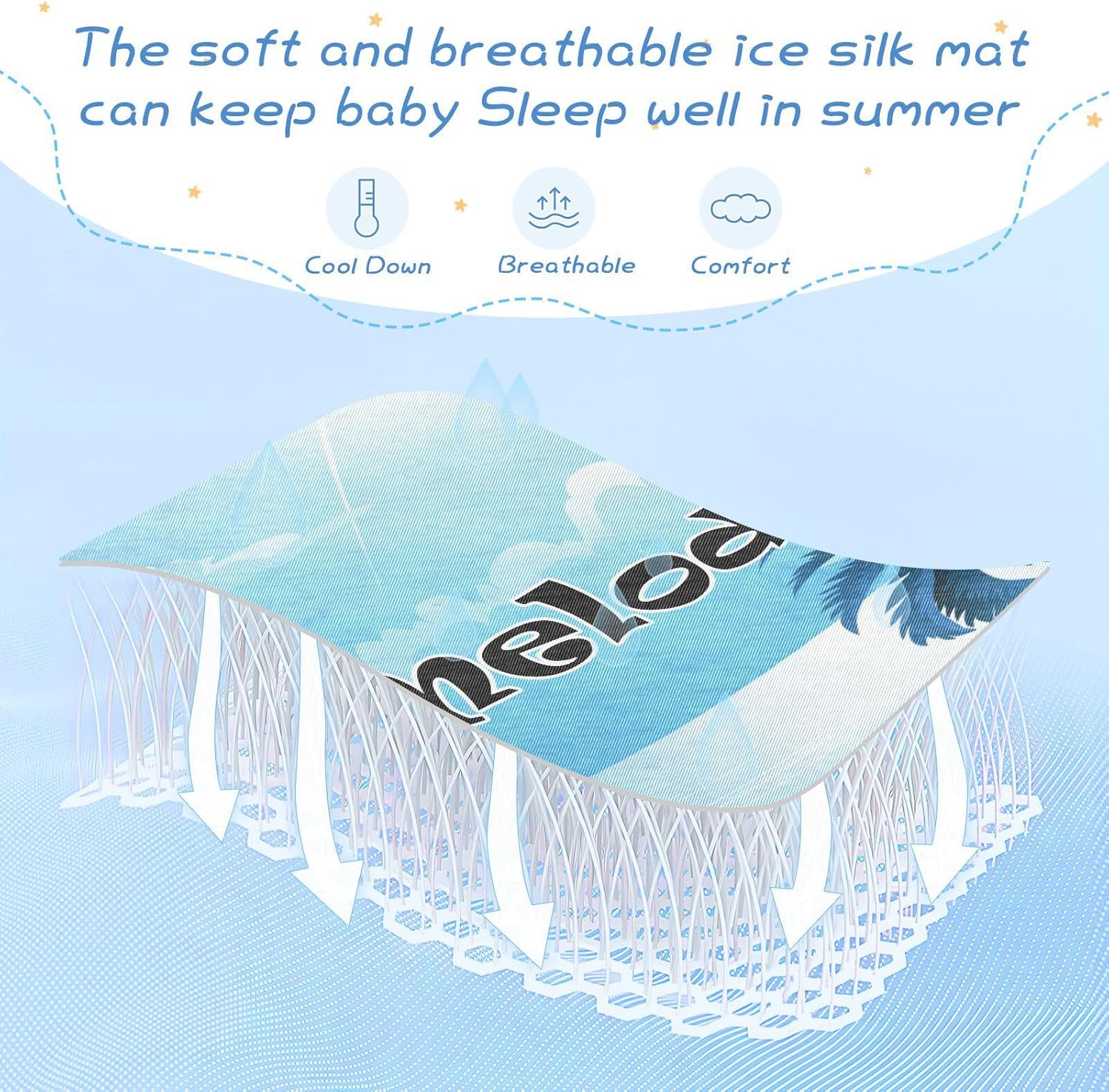 Protector de colchón personalizado de verano para cuna, palmeras de playa para niños y niñas, tapete de seda de hielo, sábanas de cama para