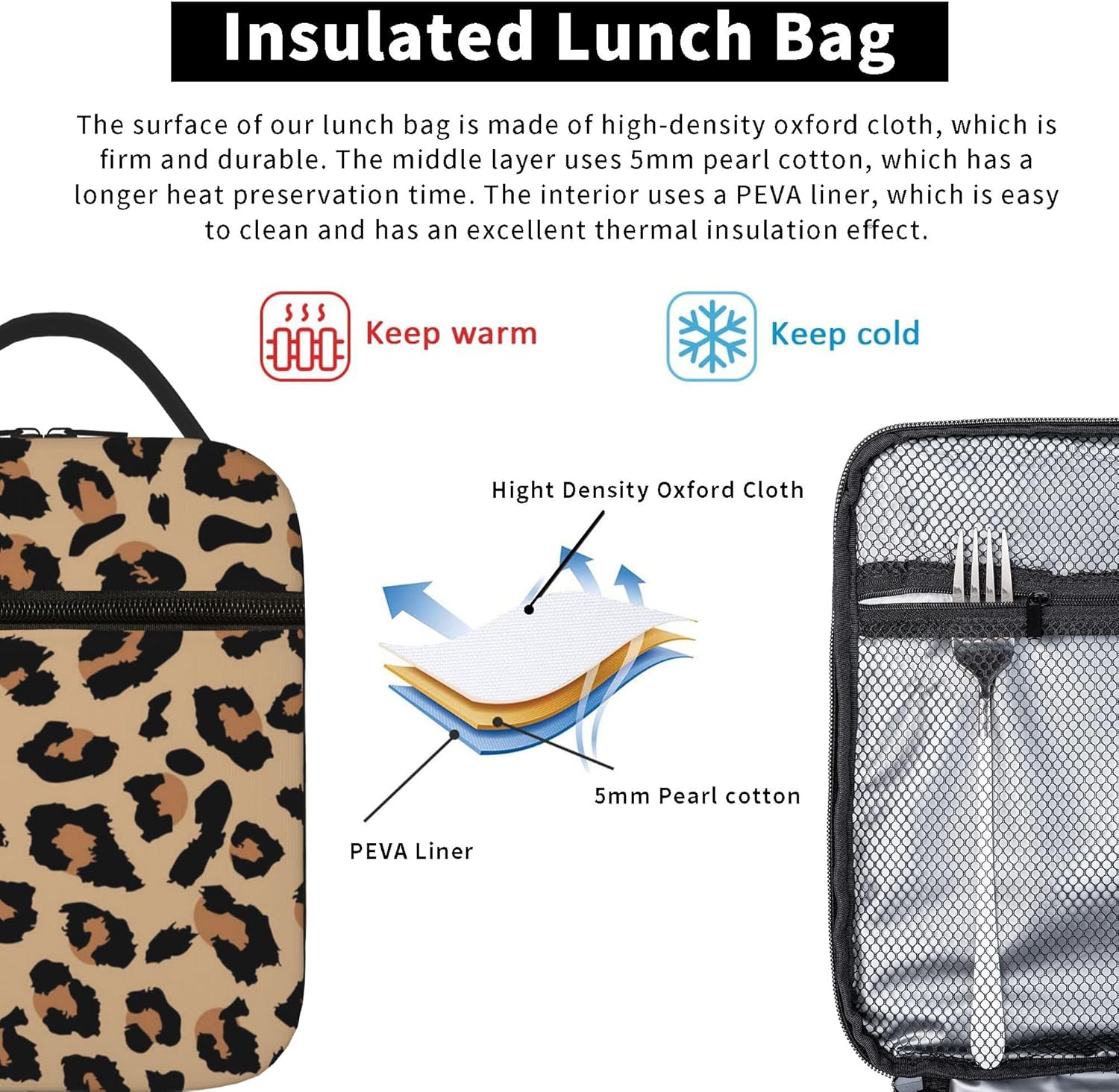 Loncheras aisladas reutilizables para mujeres y hombres, bolsas de almuerzo portátiles de gran capacidad para el trabajo, picnics y viajes aislados