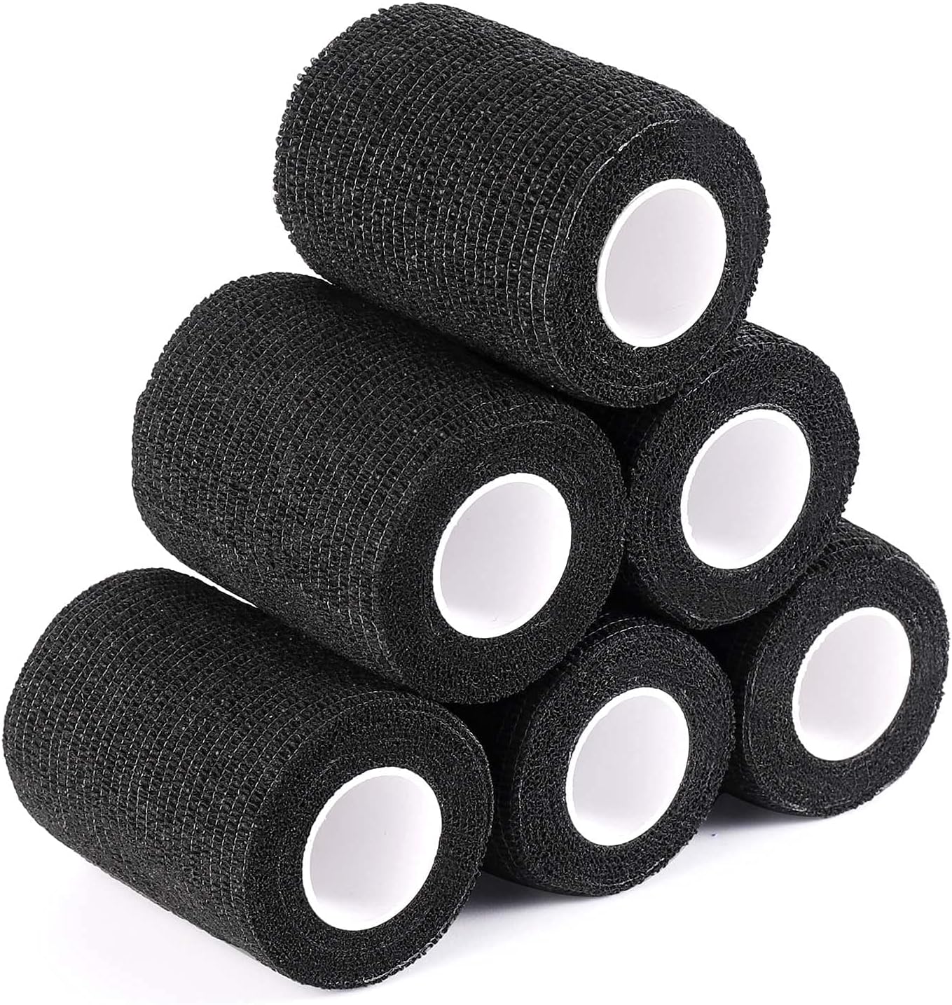 Paquete de 6 vendajes autoadhesivos de 3 pulgadas x 5 yardas, vendajes cohesivos autoadherentes para primeros auxilios, elásticos atléticos, para