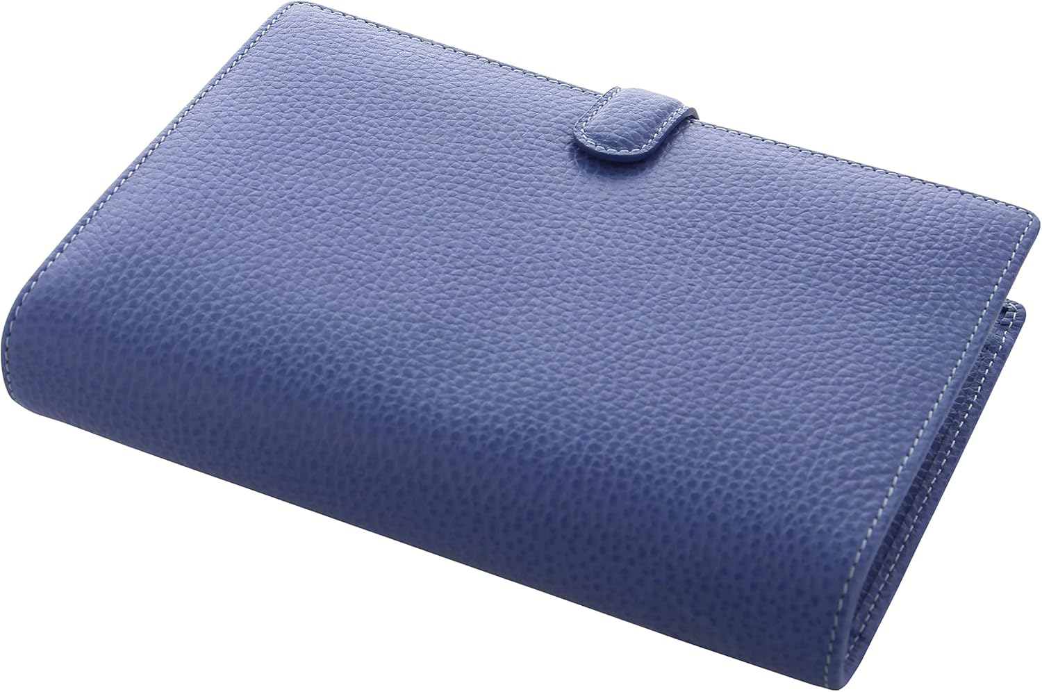 Filofax Finsbury – Organizador de tamaño personal, color azul Vista – Cuero granulado tradicional, seis anillos, calendario semanal para ver,