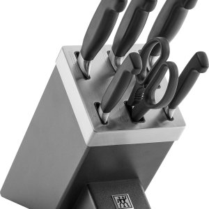 ZWILLING Bloque de cuchillos autoafilable, 7 piezas, acero inoxidable, gris ZWILLING Bloque de cuchillos autoafilable, 7 piezas, acero inoxidable, gris