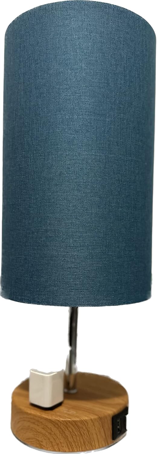 Lámpara de mesa táctil con 2 puertos de carga USB-A y salida regulable de 3 vías para dormitorio, sala de estar, oficina, dormitorio (bombilla