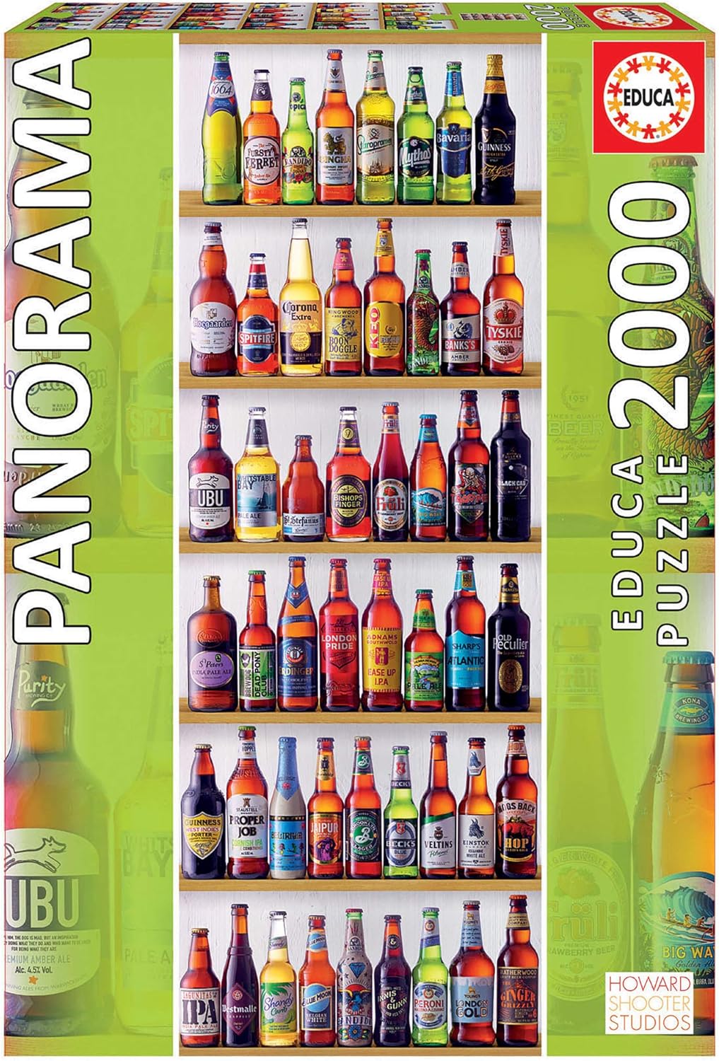 Educa – Puzzle panorámico (2000 piezas), diseño de cervezas