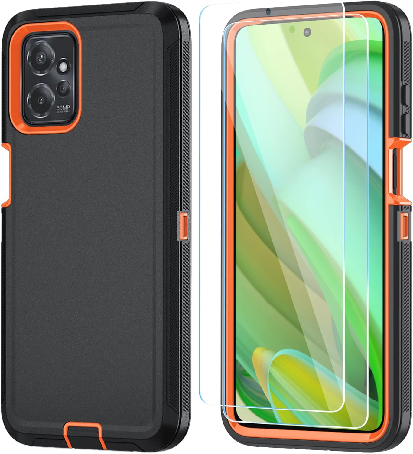 ONOLA Funda para Motorola Moto G Power 5G 2023 con protector de pantalla HD (2 paquetes), no para Moto G Power 2022, a prueba de golpes, a prueba de