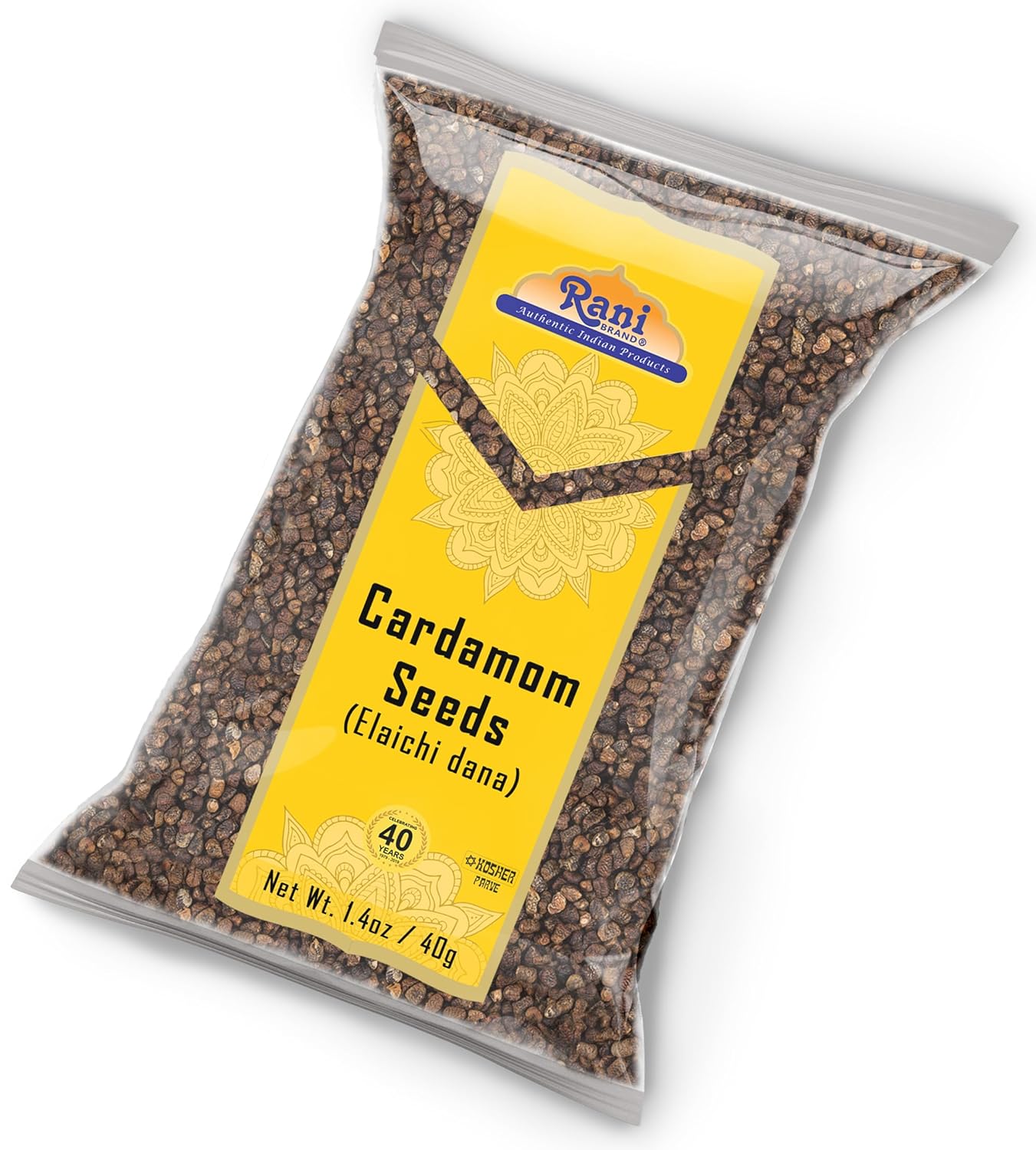 Rani Cardamomo (Elachi) Semillas decorticadas de especias indias 1.4oz (40g)  Todo natural  Vegano  Apto para gluten  Sin OMG  Kosher  Origen indio