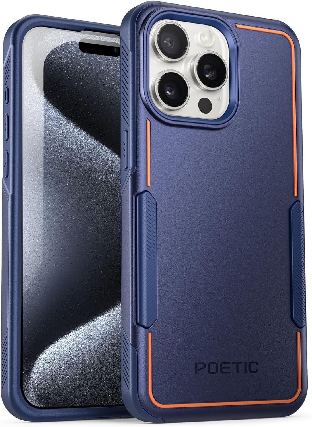 Poetic Neon Series – Funda para iPhone 15 Pro, doble capa, resistente, resistente, ligera, delgada, a prueba de golpes, protección contra caídas,