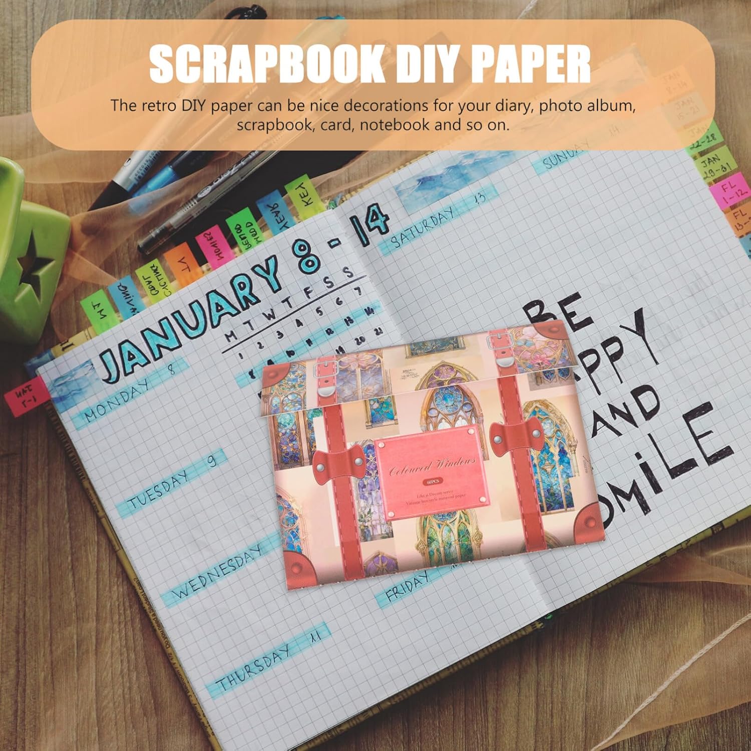 SEWACC Papel de decoupage vintage, álbum de recortes, papel de collage estético, papel de fondo de bricolaje, suministros decorativos de papelería