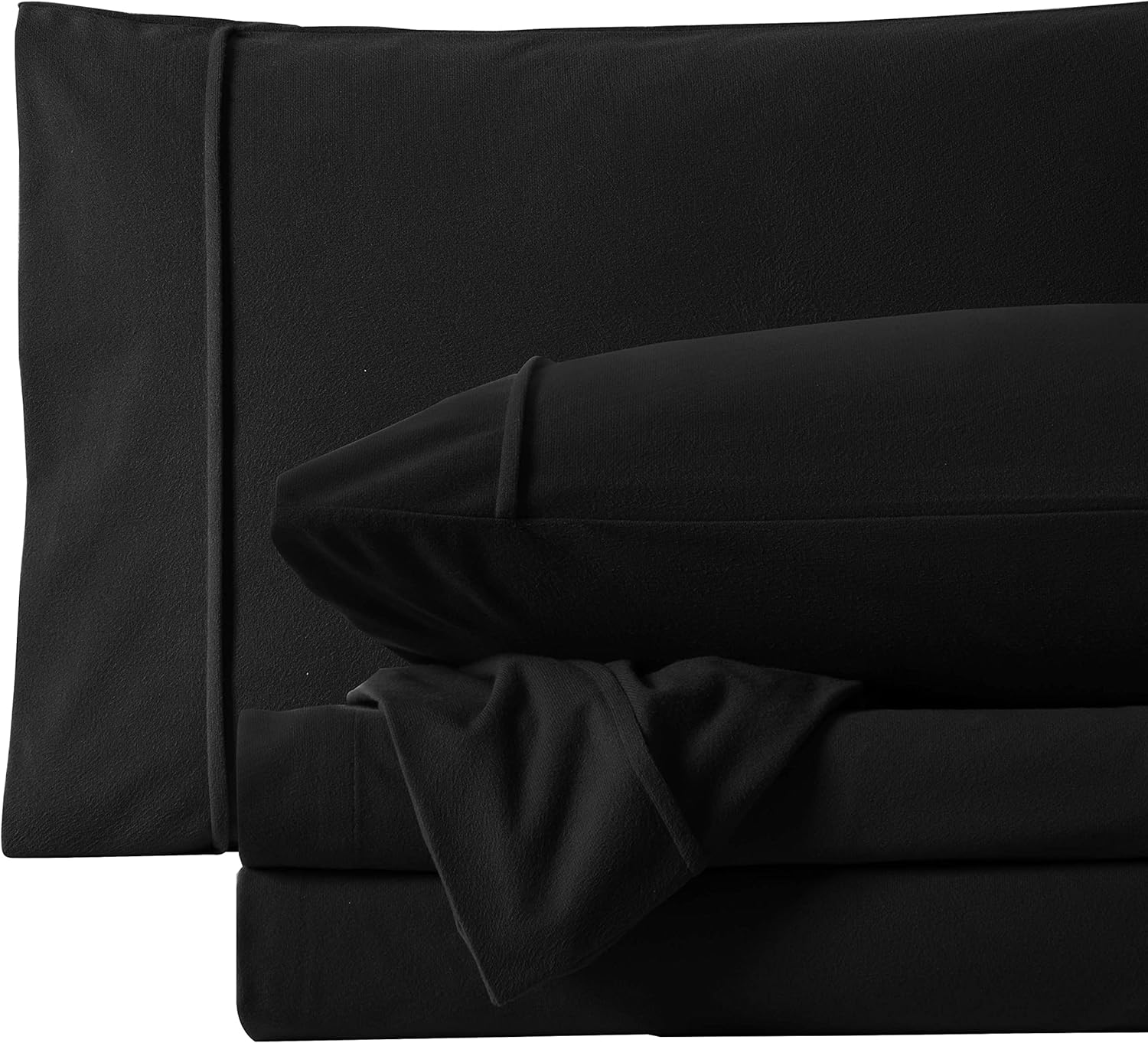 Juego de sábanas de franela cálidas y acogedoras con bolsillo profundo, transpirable para todas las estaciones, con sábanas bajas, planas y fundas
