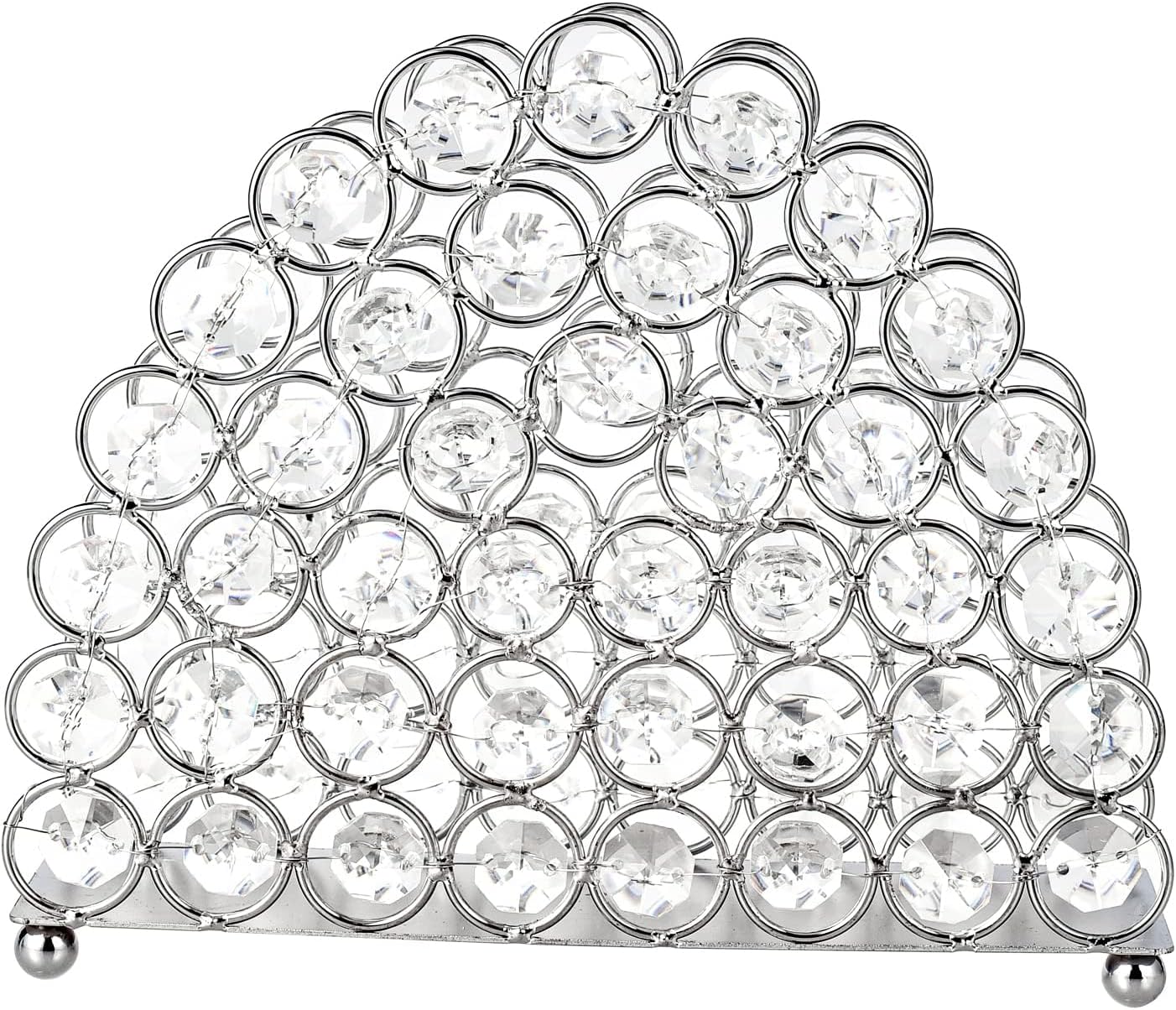 Feyarl Servilletero de cristal para pañuelos faciales, servilletas, soporte de papel, correos, cartas, tarjetas, organizador para colocar de pie