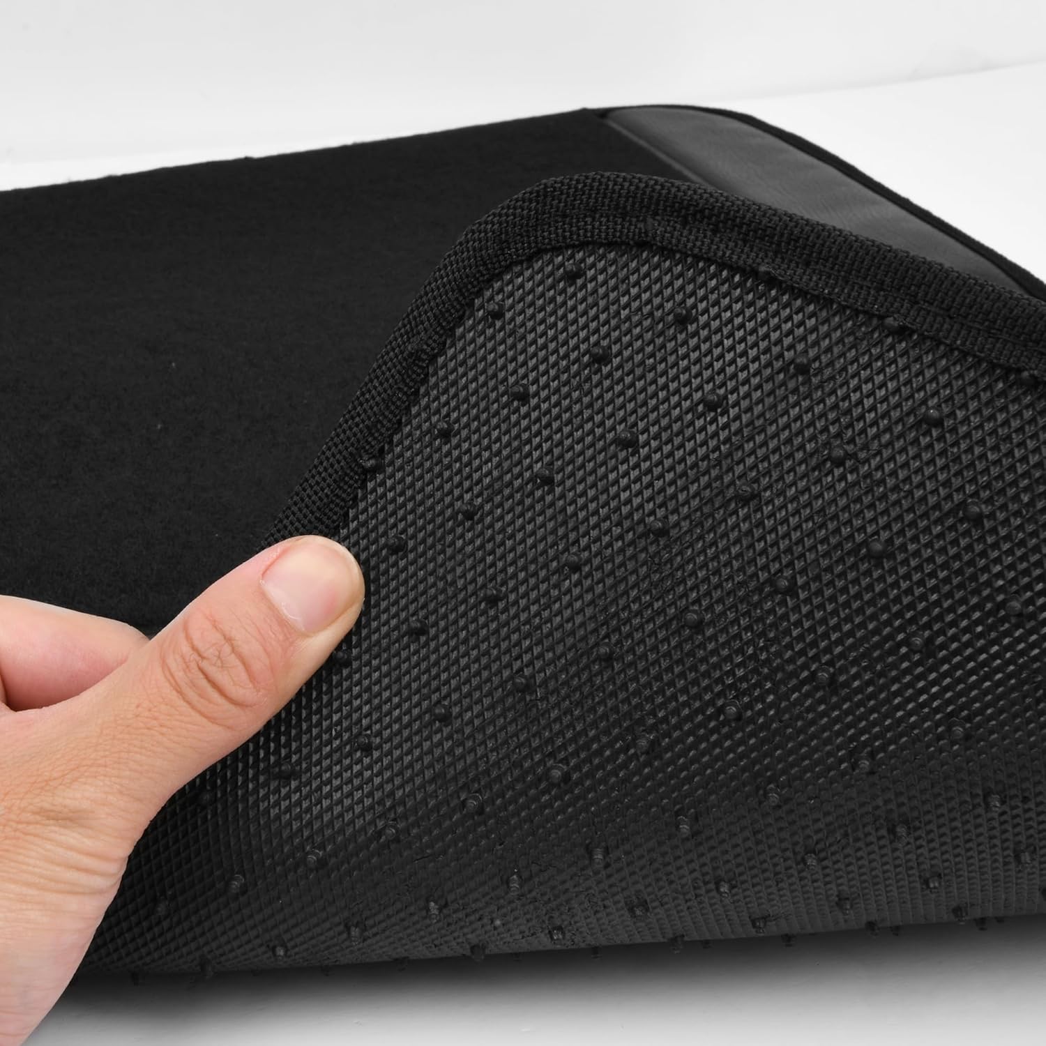 CAR PASS Alfombrillas universales impermeables de piel sintética para automóvil, 3 unidades, color negro, aptas para SUV, camionetas, sedanes,