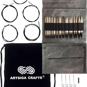 Lykke Driftwood – Juego de agujas de tejer circulares intercambiables de 5 pulgadas (5.1 in) Birchwood, tamaños de EE. UU. 4, 5, 6, 7, 8, 9, 10, Lykke Driftwood – Juego de agujas de tejer circulares intercambiables de 5 pulgadas (5.1 in) Birchwood, tamaños de EE. UU. 4, 5, 6, 7, 8, 9, 10,