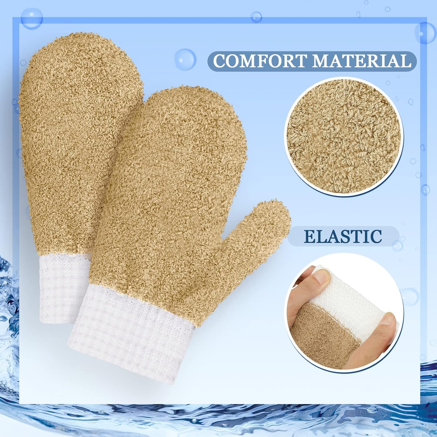 BBTO 3 pares de guantes de microfibra con pulgar, guantes de limpieza para el hogar, sin arañazos, reutilizables, lavables, para plantas, casa,