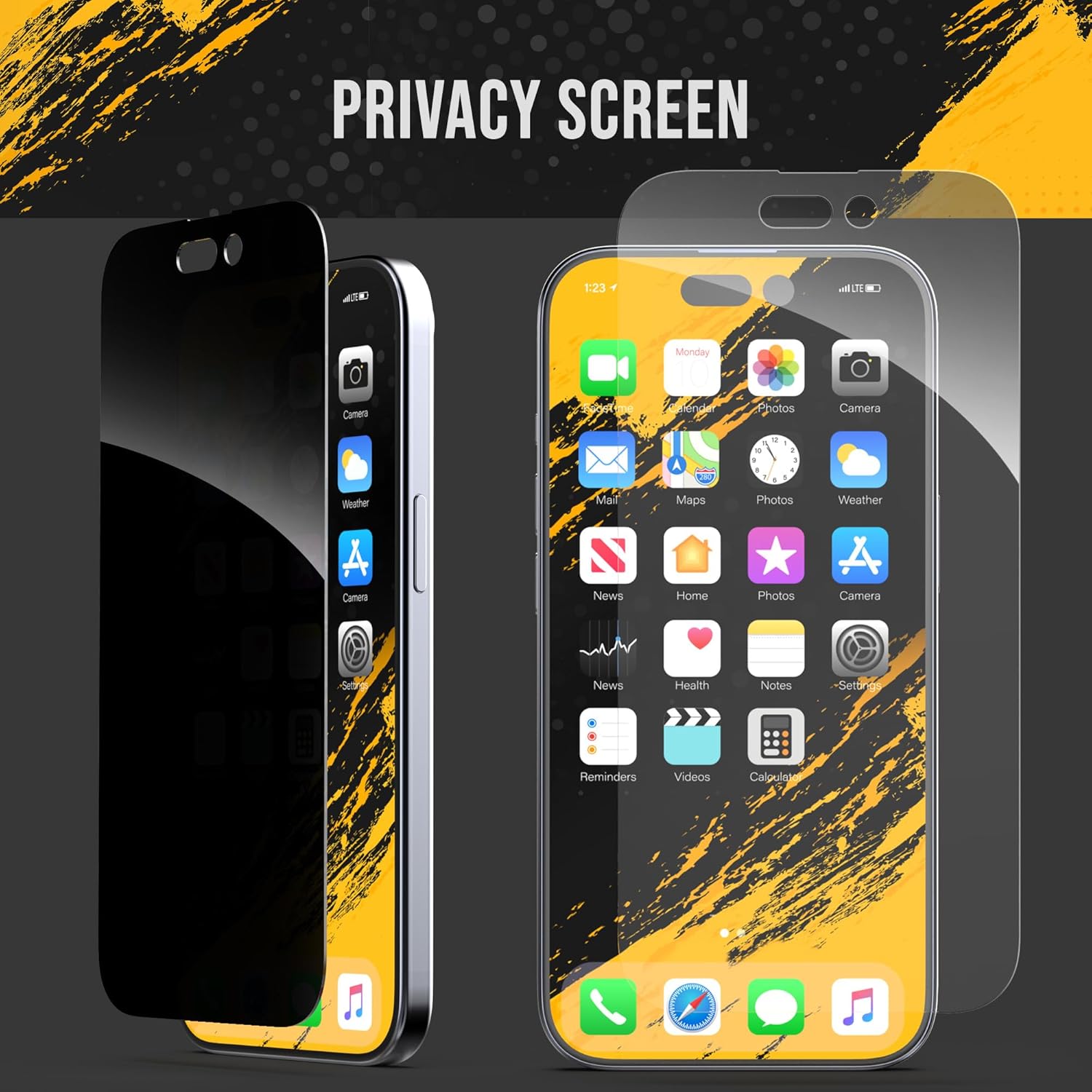 magglass Protector de pantalla Privacy+, compatible con iPhone 15 Pro Max, protector de pantalla de privacidad  vidrio templado antiespía (versión