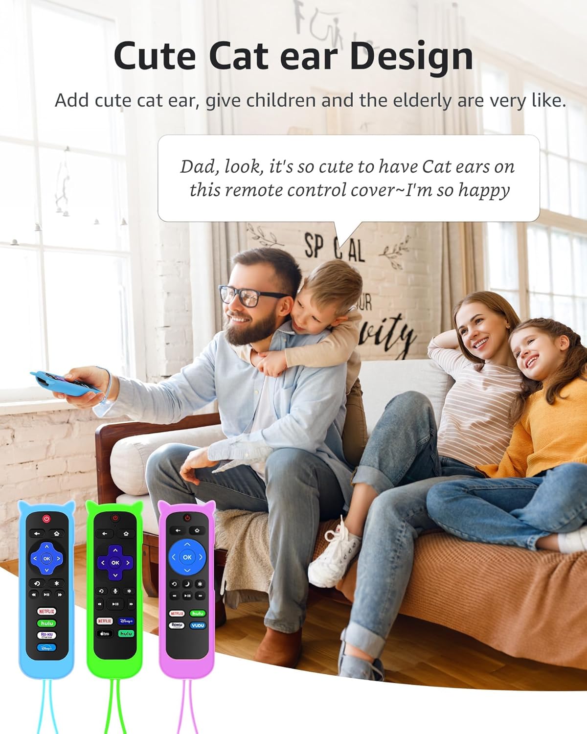 Funda de silicona compatible con HisenseTCL Roku TV, Steaming StickExpress, controlador de repuesto universal que brilla en la oscuridad, color