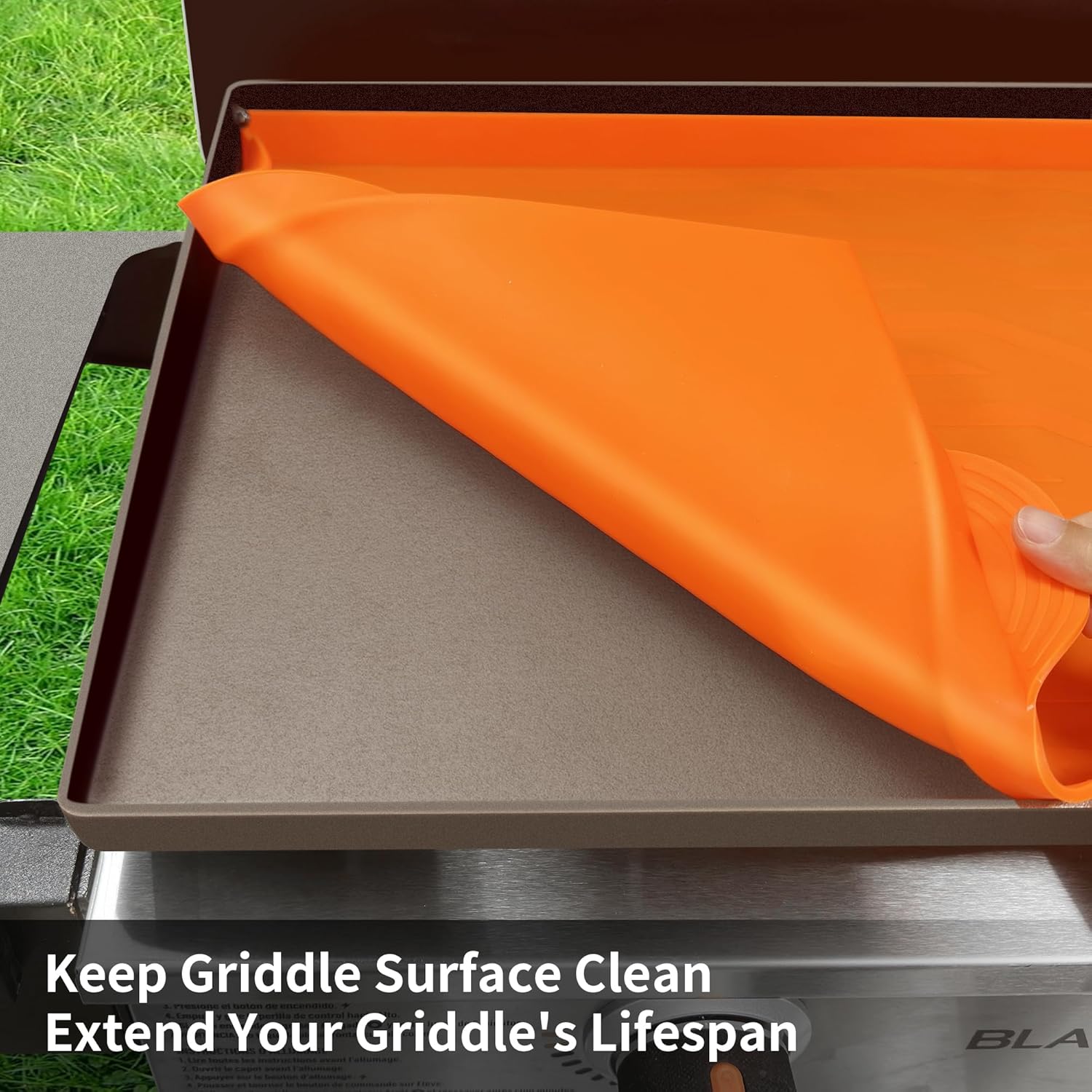 Funda de silicona para parrilla Blackstone de 28 pulgadas, protege la superficie de tu plancha del polvo y el óxido, cubierta protectora de cocina