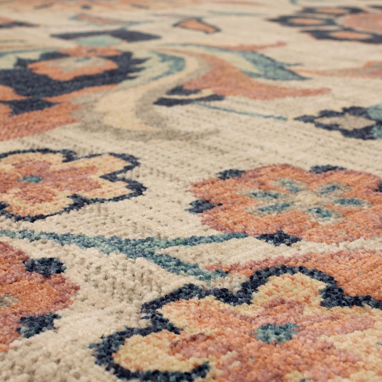 Mohawk Home Floweret – Alfombra de transición floral de 2 x 3 pies, perfecta para entrada, lavandería, pasillo