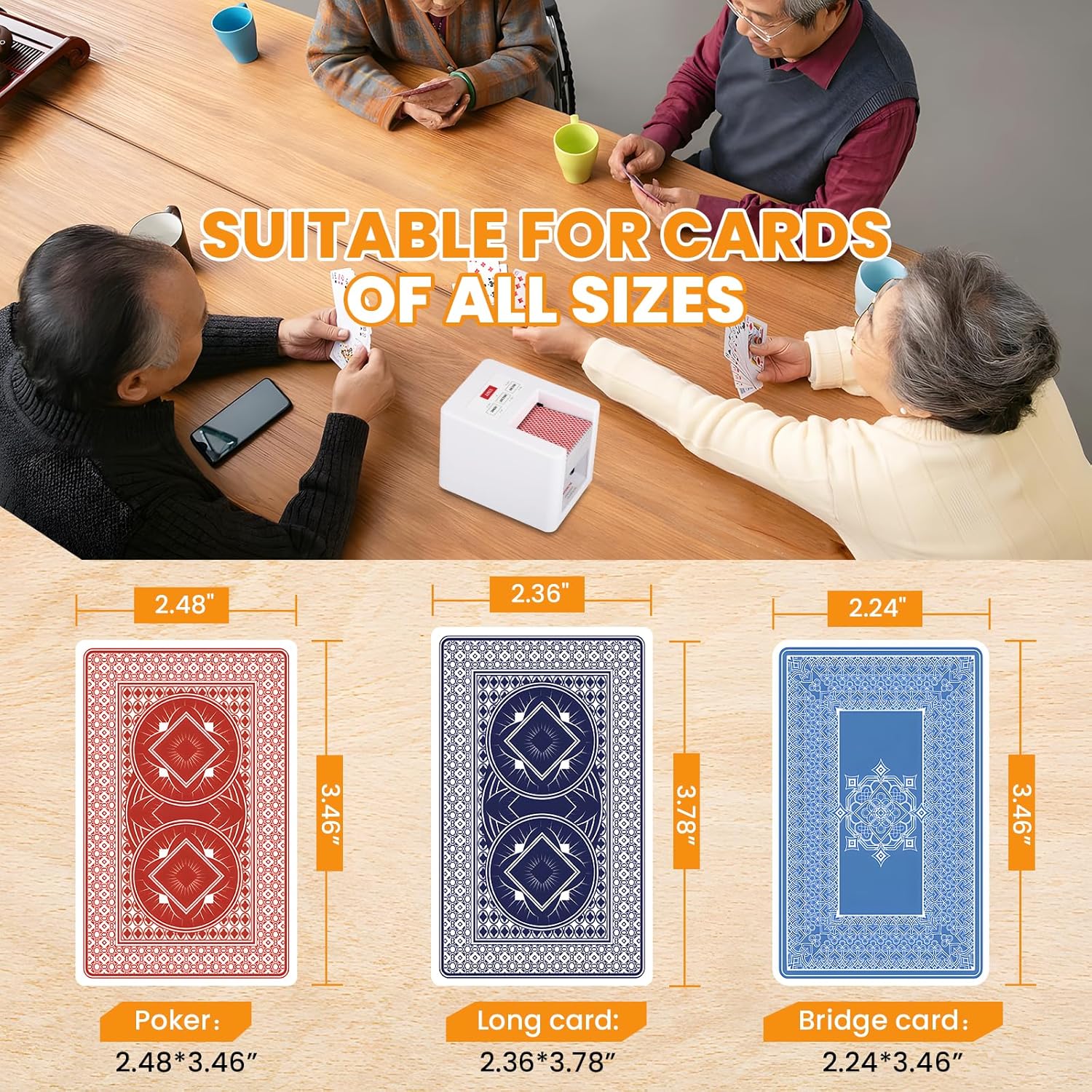 Proshine Máquina distribuidora de tarjetas, distribuidor automático de tarjetas para 2 a 12 jugadores, máquina distribuidora de tarjetas giratoria