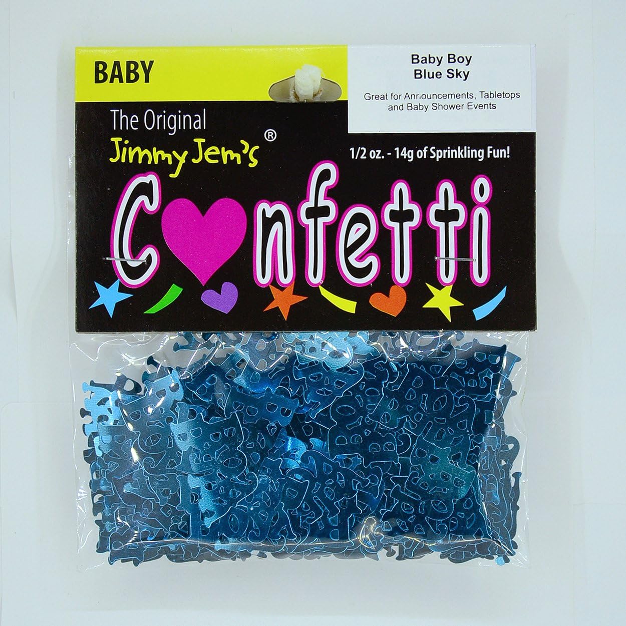 Confetti Word Baby Boy Blue Sky – Bolsas de 4 medias onzas (2 onzas) #7745 Q02