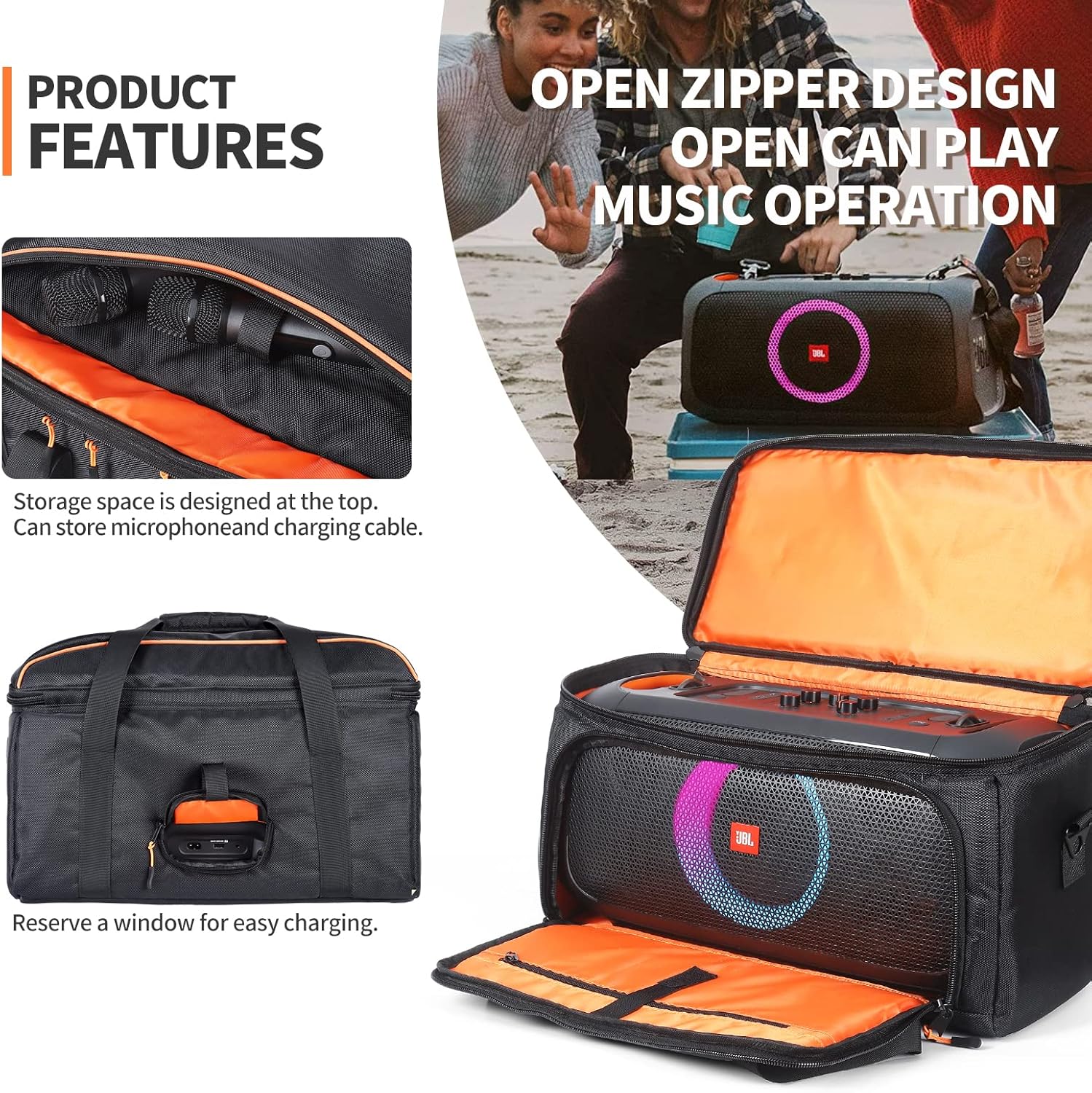 Bolsa de viaje de repuesto para JBL Party Box Series, bolsa de transporte portátil para altavoz JBL (para JBL partybox sobre la marcha)
