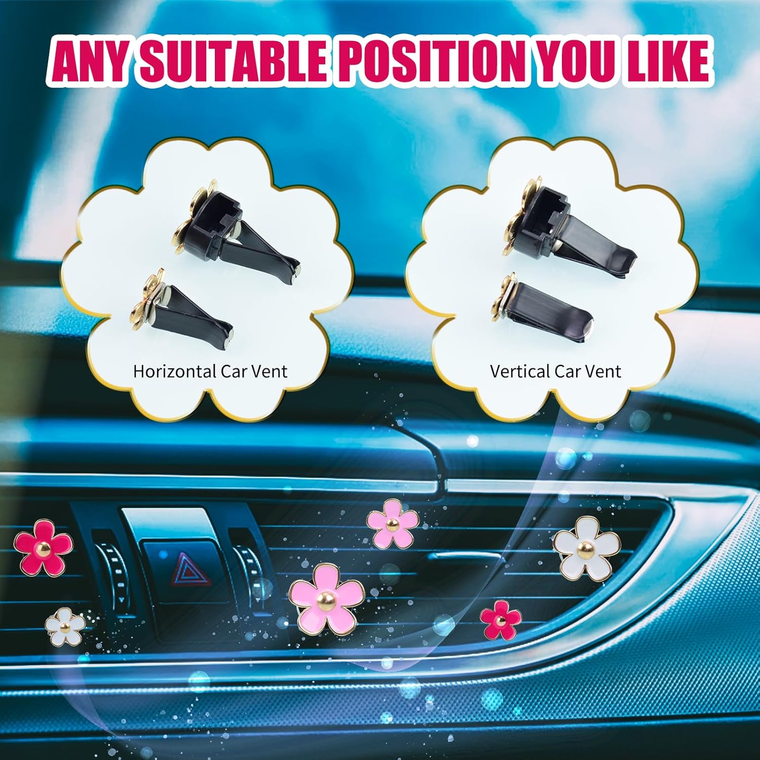 DEDC Ambientadores para automóvil, 8 piezas de ambientador de aroma de automóvil, ambientador de aire con clip de ventilación de automóvil,