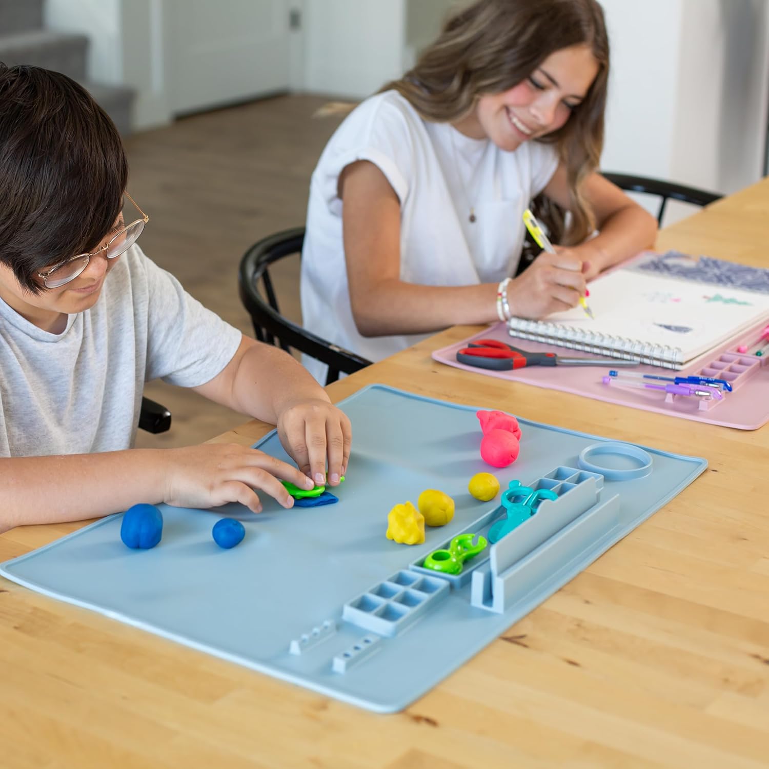 Tapete de silicona multiusos para manualidades, tapete de pintura para niños, tapete de arte para adultos, tapete grande y grueso para artista,