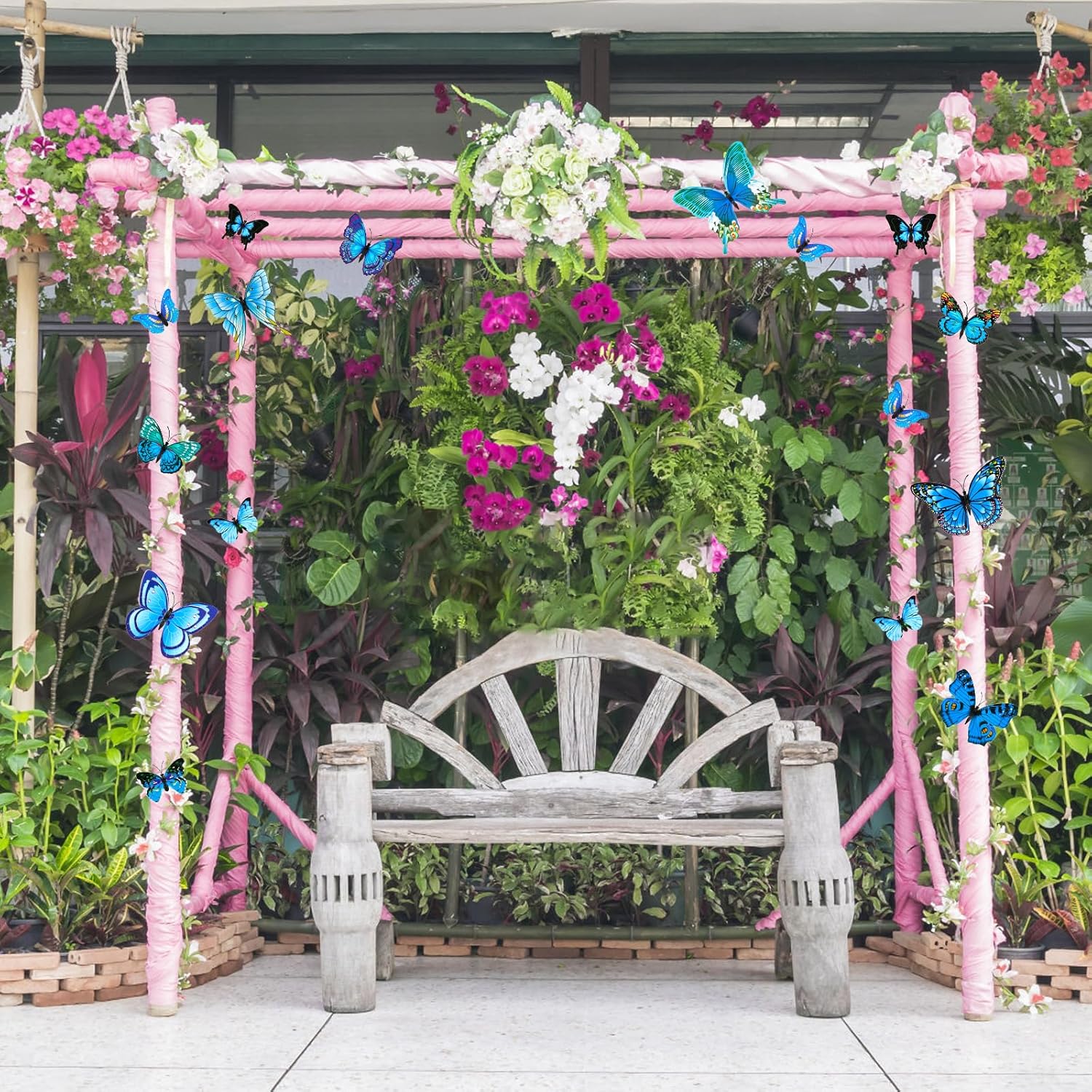 12 calcomanías de pared de mariposa, 3D 4 tamaños de doble cara para patio, imanes flexibles, adhesivos decorativos de mariposa para niños,