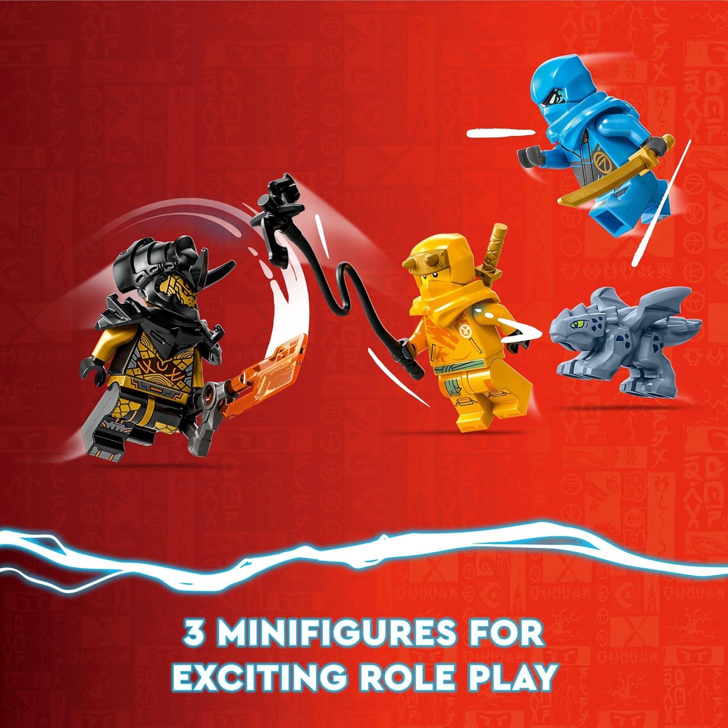 LEGO NINJAGO NYA y Arin’s Baby Dragon Battle 71798 Juguete de construcción Ninja, cuenta con un chorro, 2 dragones, 3 minifiguras y Baby Riyu, idea
