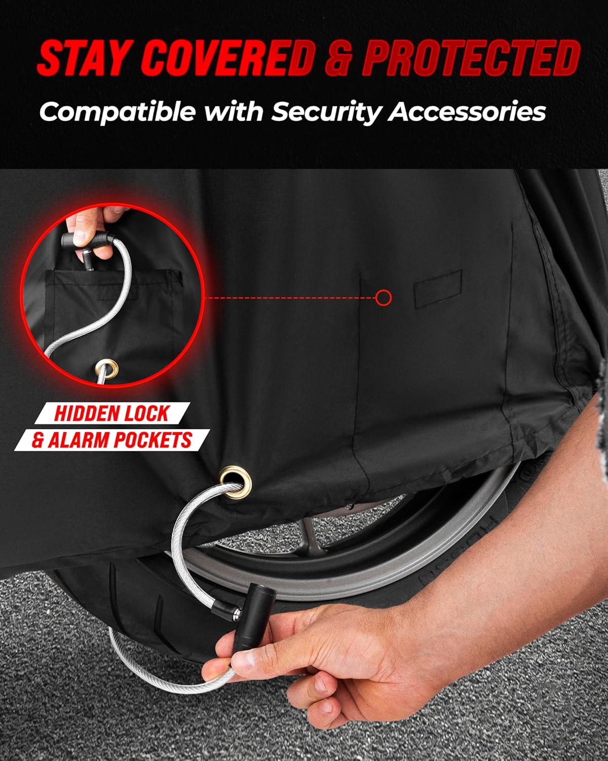 Ultimate – Funda grande para motocicleta, impermeable, para exteriores, se ajusta a la carcasa superior. Para Honda Africa, V-Strom 1050 ADV, Super