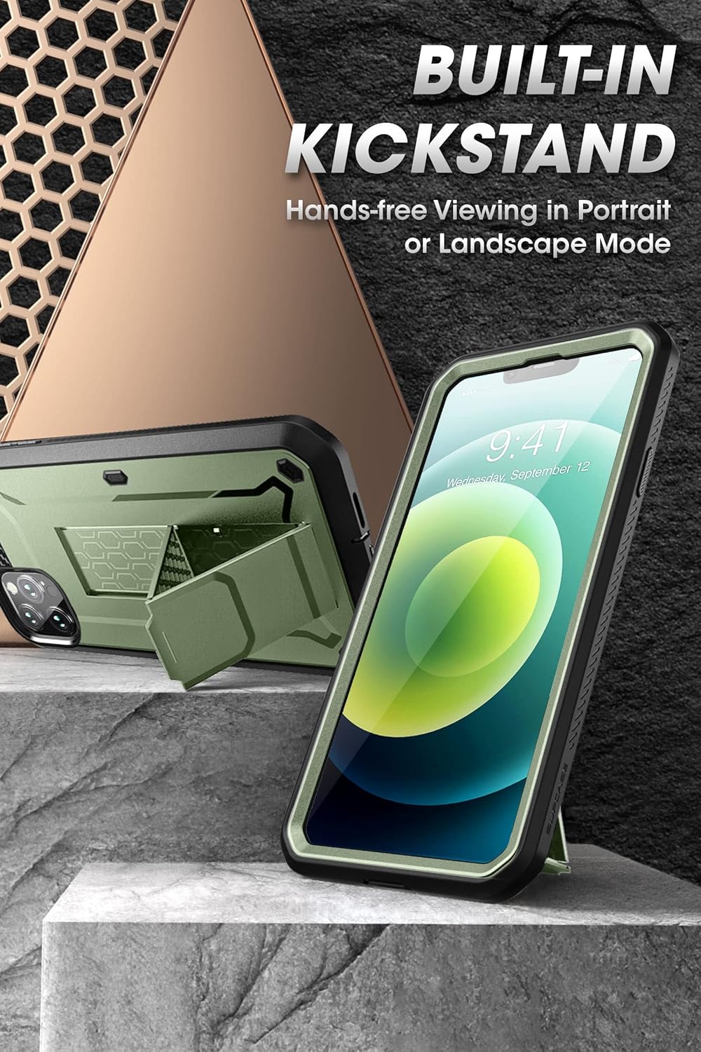 SUPCASE Unicorn Beetle Pro Series – Funda para iPhone 13 Pro Max (versión 2021) de 6.7 pulgadas, protector de pantalla integrado de cuerpo completo,