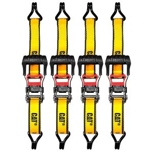 Cat Juego de amarre de trinquete de 4 piezas con ganchos suaves, 16 pies x 1-12 pulgadas (10003000) – 980076E Cat Juego de amarre de trinquete de 4 piezas con ganchos suaves, 16 pies x 1-12 pulgadas (10003000) – 980076E