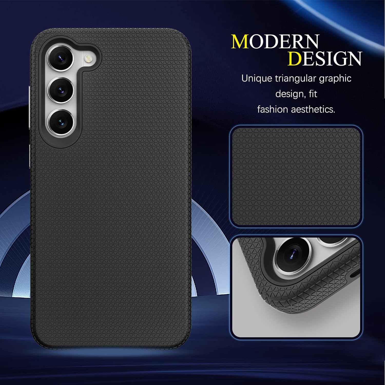 Fangroney Funda para Samsung Galaxy S23 5G protección contra caídas de grado militar para Galaxy S23 1Pack protector de pantalla de vidrio templado