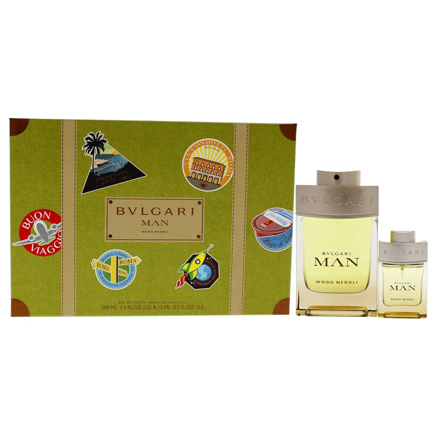 Bvlgari hombre madera Neroli Eau de Parfum 2 PCS regalo Set