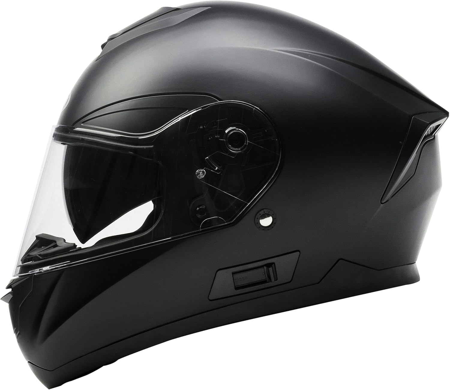 YEMA YM-831 – Casco integral para motocicleta con visor doble, S, Negro mate