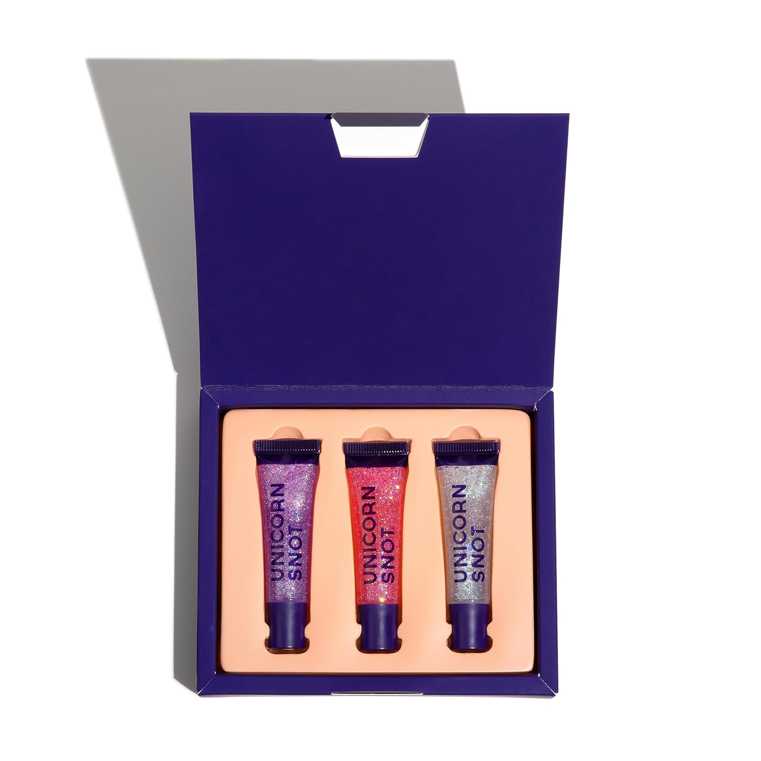 UNICORN SNOT Kit de brillo de labios con purpurina, brillo de labios brillante de larga duración, fórmula no pegajosa vegana y libre de crueldad,