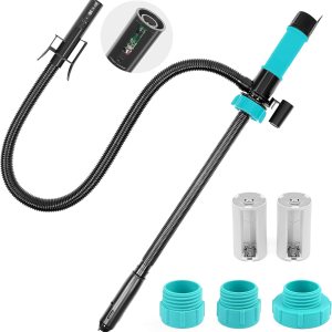 Bomba de transferencia de combustible con batería, 2.4 GPM, protección contra sobrellenado con sensor de parada automática, bomba de transferencia Bomba de transferencia de combustible con batería, 2.4 GPM, protección contra sobrellenado con sensor de parada automática, bomba de transferencia