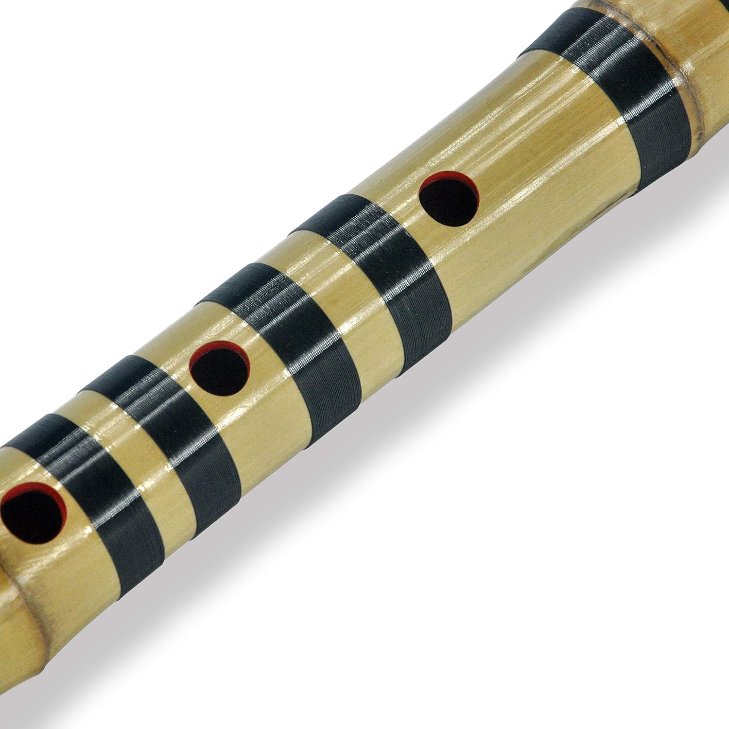 JIM Zen Shakuhachi Flauta pentatónica soplada con raíz de campana natural. TOZAN-ryu 1.8 pies Shakuhachi de calidad, toca todas las ocatavas. Bueno