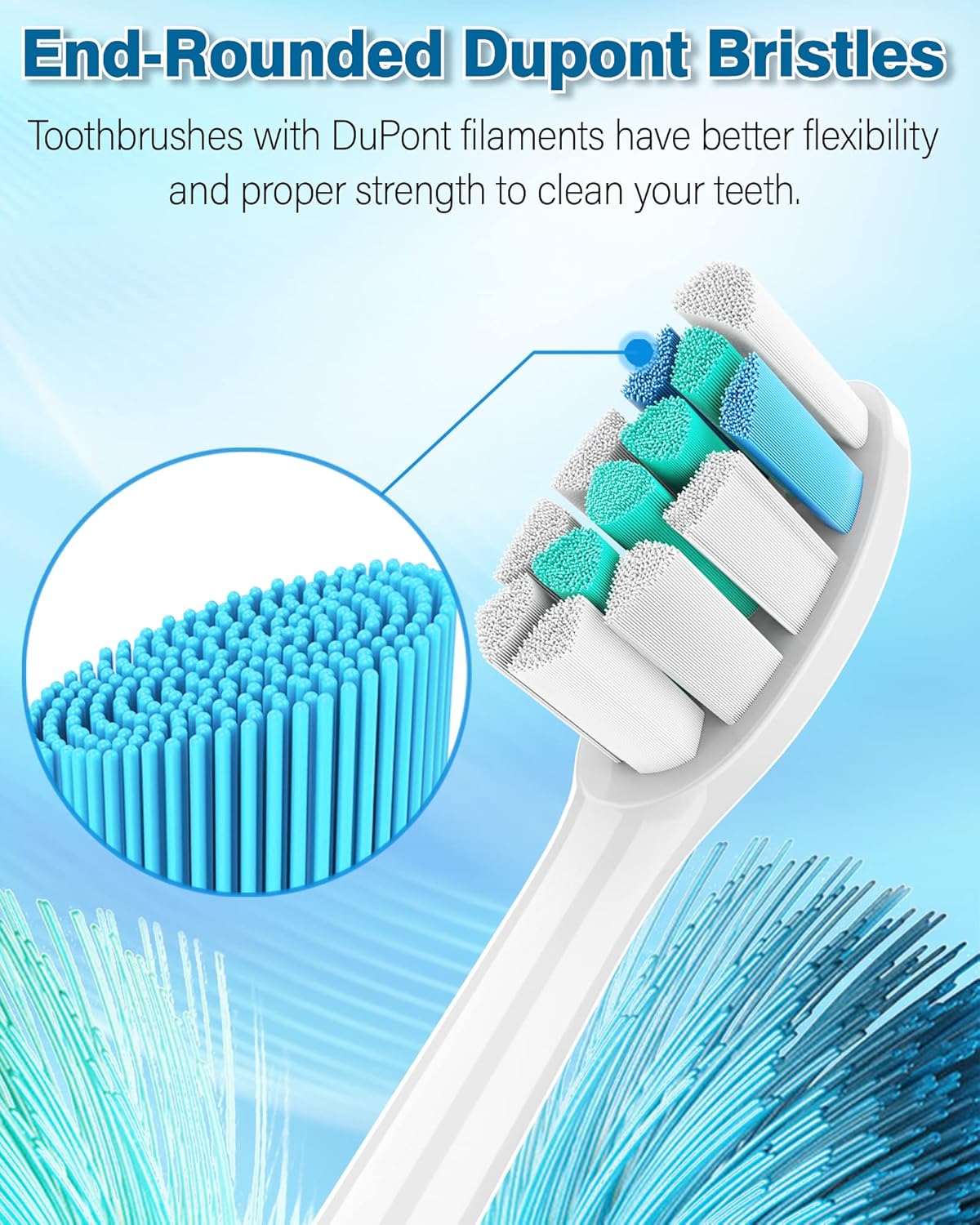 Cabezales de repuesto para cepillos de dientes compatibles con Philips Sonicare, paquete de 8, cabezal de cepillo eléctrico