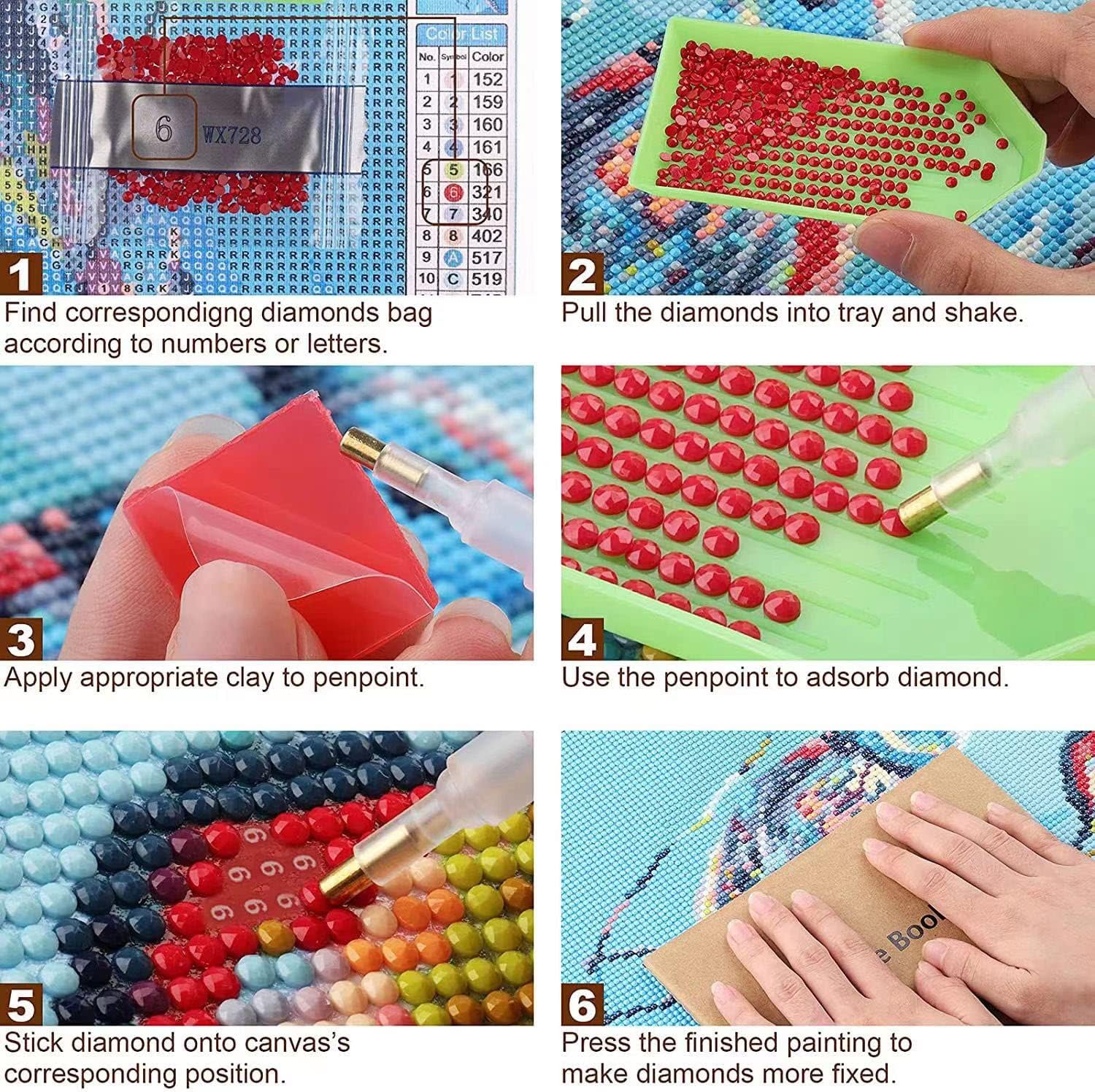 KEOOID Kits de pintura de diamantes de flores para adultos, niños y principiantes, arte redondo con gemas de gato y mariposa con diamantes 5D para